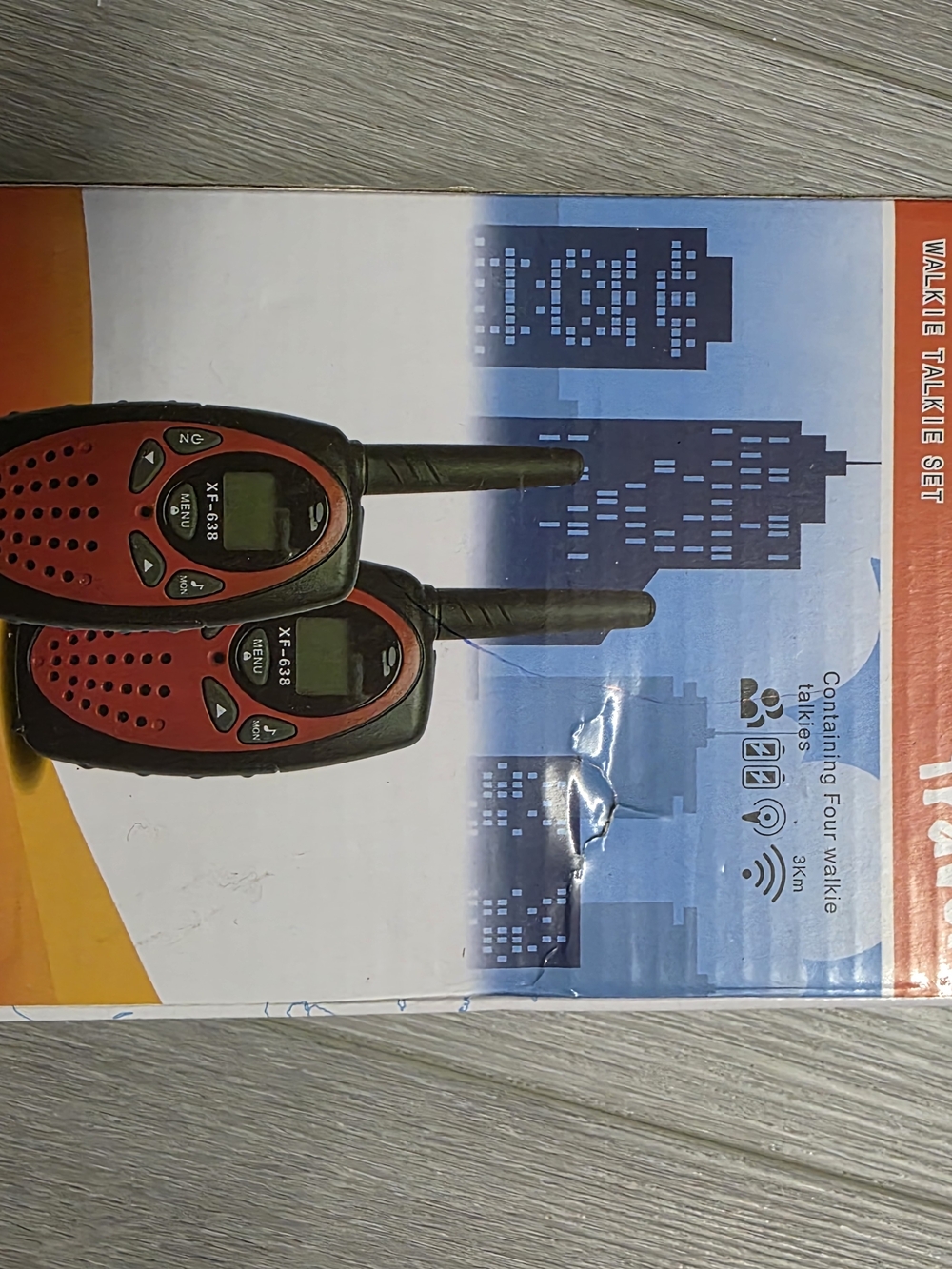 Portable Walkie Talkie Two-Way Radio Set - Red